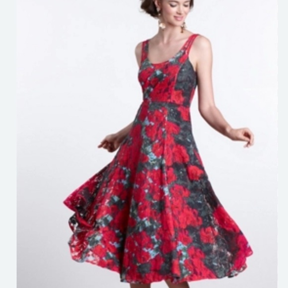 Anthropologie Pink Sleeveless Scoop Neck Sundress - Picture 2 of 6